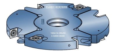 HW-WPL -Wendeplatten-Verstellnuter 150x14-28x30mm Bohrung Z=2 + 2V2 + 2 FLURY