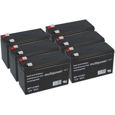 Ersatzakku für Best Power B610 Batt 1000 Markenakku 6x 12V 9Ah USV