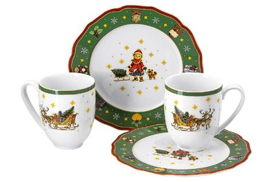 Hutschenreuther Kaffee-Set 4tlg. Wintertime grün
