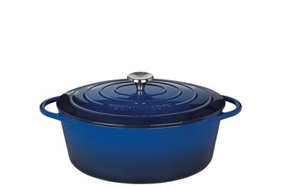 Küchenprofi Bratentopf Provence oval 33cm ocean blue