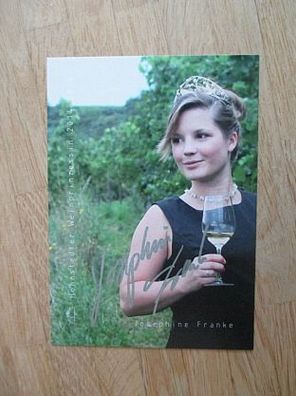 Höhnstedter Weinprinzessin 2014-2016 Josephine Franke - handsigniertes Autogramm!!!