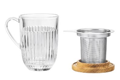 LA Rochere Teeglas Ouessant 400ml mit Teesieb und Deckel