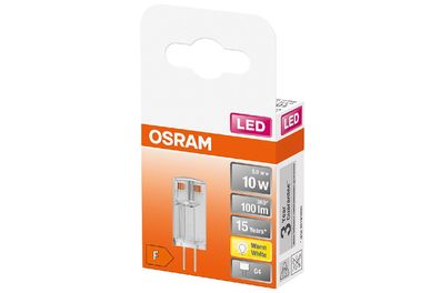 OSRAM LED Stift 0,9W G4 100lm 12V 2.700K klar