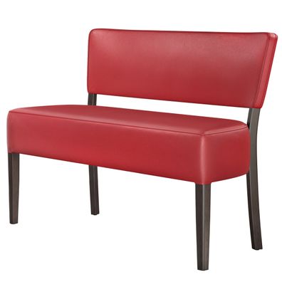 LUCA | Bistro Sitzbank | Rot | B: 120 x 83 cm | Leder | Gastrobank, Bistrobank, Gas