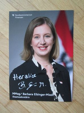 Österreich STVP Staatssekretärin Barbara Eibinger-Miedl - handsigniertes Autogramm!!