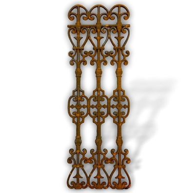 Gitter Zaun Balkon 86cm Fenster Eisenfenster Rost Rankhilfe Rankgitter Garten