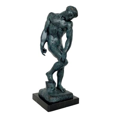 Bronzeskulptur nach Rodin Adam Figur Statue 30cm Antik-Stil Kopie Replik