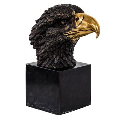 Bronzeskulptur Adler Büste Bronze Figur Statue im Antik-Stil 23cm