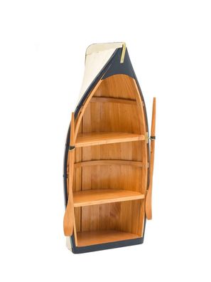 Regal Boot Holz Bootsregal Wandregal Schiff Maritime Deko Schrank 62cm