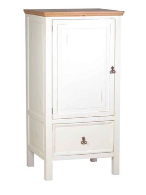 MiaMöbel Mexico Kühlschrankmodul "Old White" - links