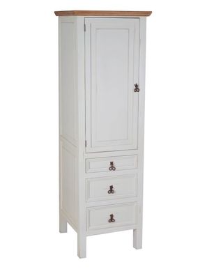 MiaMöbel Mexico Hochschrank "Old White" groß - links