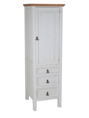 MiaMöbel Mexico Hochschrank "Old White" groß - rechts