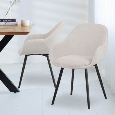 Esszimmerstuhl Remy Cord beige (Gr. 84 x 61 x 57 cm)