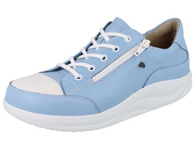 FINN Comfort Finnamic Hachiouji Damen Abrollschuhe hellblau creme Glattleder