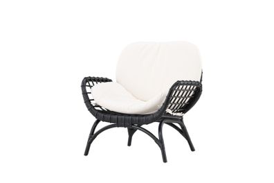 Furnlux Outdoor Armchair Moana White & Black 80cm