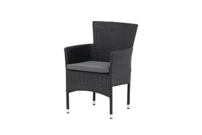 Furnlux Outdoor Dining Chair Malina Grey & Black 58cm