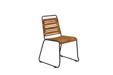 Furnlux Outdoor Dining Chair Bois Black & Acacia 57cm