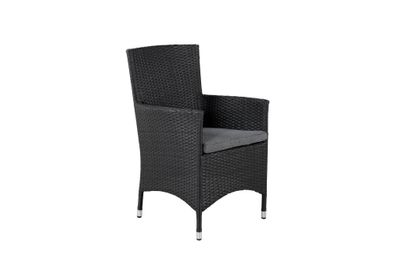 Furnlux Outdoor Dining Chair Malin Grey & Black 58cm