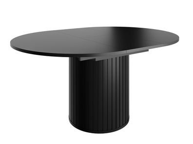 Esstisch ZANTE ZA9 rund 120-160 cm - ausziehbar - Schwarz