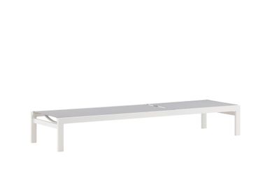 Furnlux Outdoor Sun Lounge Copacabana Grey & White 60cm