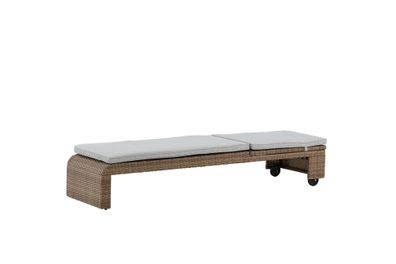 Furnlux Outdoor Sun Lounge London Grey & Brown 196cm