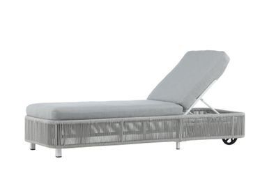 Furnlux Outdoor Sun Lounge Virya Grey & White 75cm