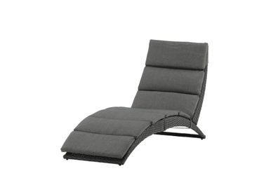 Furnlux Outdoor Sun Lounge Archie Grey & Black 64cm