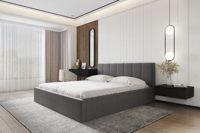 AX LIVING Polsterbett 160 x 200 Bett Mannte Design Funktionalität KR22