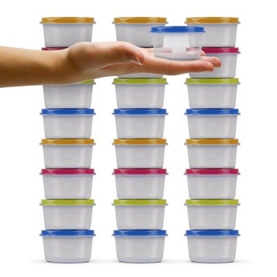Vorratsdosen 4-48 Stk. mini 50ml Frischhalte Gefrierdose Aufbewahrung klein Dose