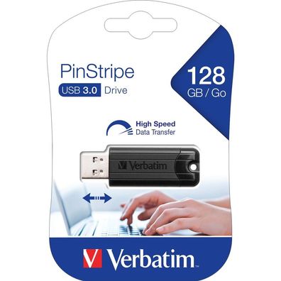 Verbatim USB-Stick 128GB 3.0 Pin Stripe Verbatim 49319
