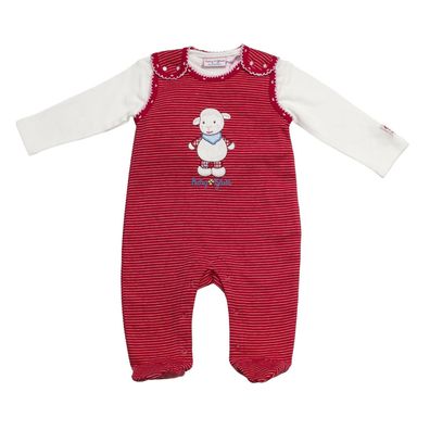 Salt & Pepper Playsuit / Strampler mit süßem Schäfchenmotiv Gr. 62