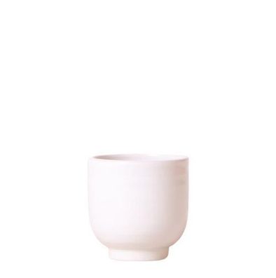 Kolibri Home | Blumentopf glasiert - Weißer Keramik-Ziertopf mit Glanz - ß6cm
