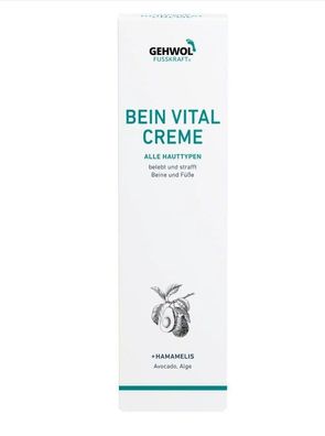 GEHWOL, Fusskraft Bein Vital Creme, 125 ml Mit Urea Auch für Diabetiker geeignet