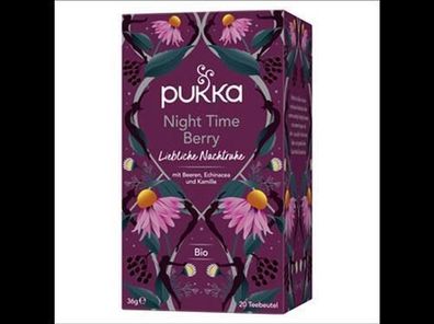 Pukka Pukka Bio-Kräutertee Night Time Berry, 20 Teebeutel 20 x 1,8g
