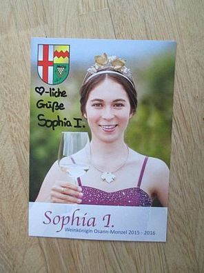 Weinkönigin Osann-Monzel 2015/2016 Sophia I. + Weinprinzessinnen - hands. Autogramme!
