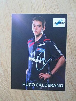 Tischtennis Bundesliga Ochsenhausen Hugo Calderano - handsigniertes Autogramm!!!