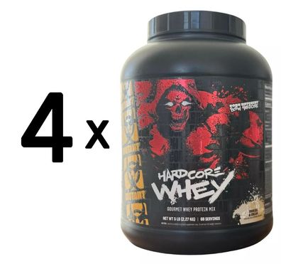 4 x Mutant Hardcore Whey, Cookies & Cream - 2270g