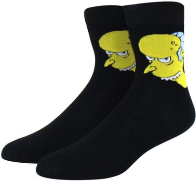 Mr. Burns Schwarze Midi-Socken - The Simpsons Crew Cartoon-Design Socken