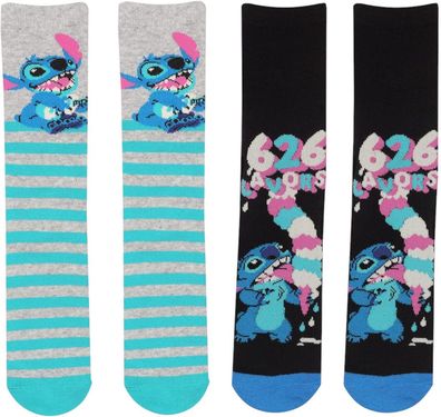 Lilo & Stitch 2er-Pack Socken - Bunte Disney Cartoon-Socken