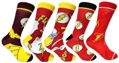 Justice League 5 Paar Socken (Special Edition) - DC Flash Crew-Socken