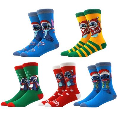 Stitch 5 Paar Socken (Special Edition) - Lilo & Stitch Cartoon-Socken