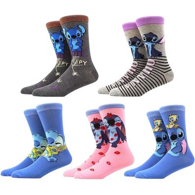 Stitch in Love 5 Paar Socken (Special Edition) - Lilo & Stitch Cartoon-Socken