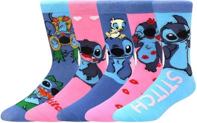 Lilo & Stitch Crew Cartoons Socken - Disney 5er-Pack Lustige Socken