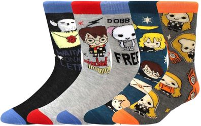 Harry Potter Crew Cartoons Socken - Pop Art 5er-Pack Lustige Socken