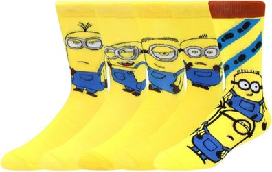 Minions Crew Cartoons Socken - Despicable Me 5er-Pack Lustige Socken