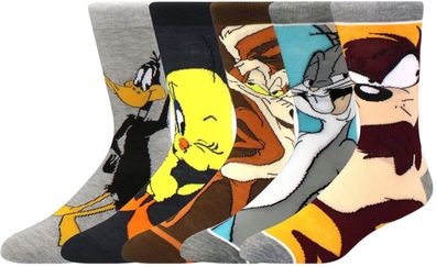 Looney Tunes Crew Cartoons Socken - Warner Bros 5er-Pack Lustige Socken