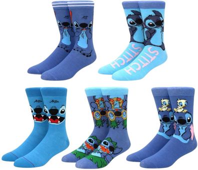 Lilo & Stitch Crew Socken - 5er-Pack Lustige Disney-Socken
