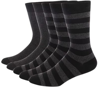 Herren Business Socken - 5er-Pack Schwarze Baumwollsocken - Set 8