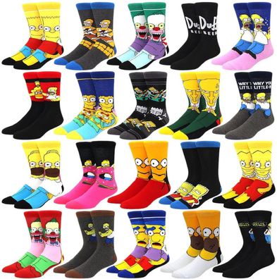 Die Simpsons Socken - 20er-Pack mit allen Kult-Charakteren aus Springfield