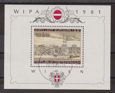 Österreich 1981 gestempelt Block Michel-Nr. 5 Briefmarkenausstellung WIPA 1981, Wien